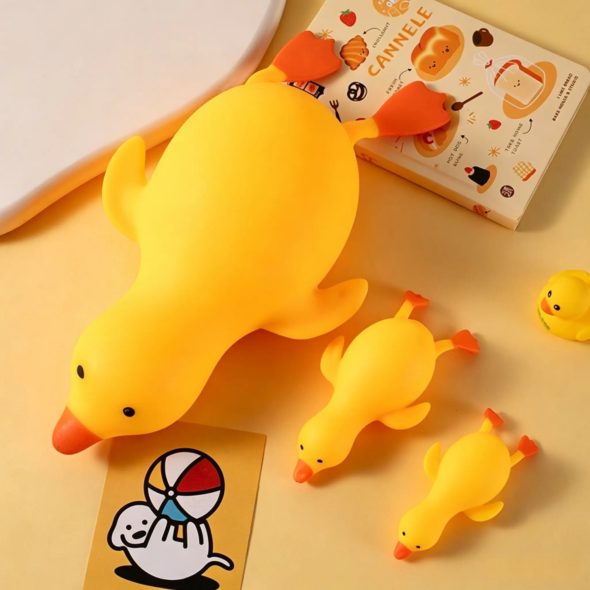 Jumbo Prone Pose Duck Stress Relief Toy, Squeeze Prone Pose Duck Stress Balls, Slow Rising Squishy  Fidget Sensory Toy, Soft Squeeze Decompression Dough Gift for Adults and Girls Boys