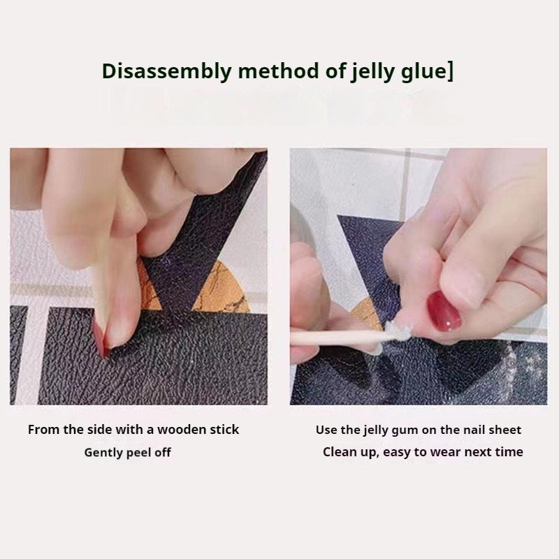 Personalized Press-On Nails Versatile Detachable Reusable Acrylic False Nails with Nail Art Patches Plastic Fake Fingers for Easy Nail Changes