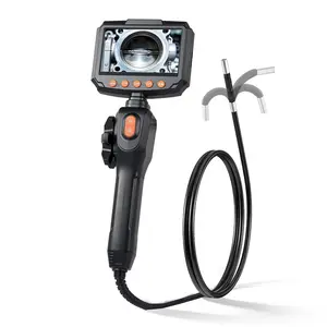 VEVOR Articulating Borescope Camera with Light, Two-Way Articulated Endoscope, 0.24" Slim Lens, 4.3" IPS Screen, 8X Zoom, IP67 Waterproof Inspection Camera for Auto, Mechanical Equipment (4.9FT Cable