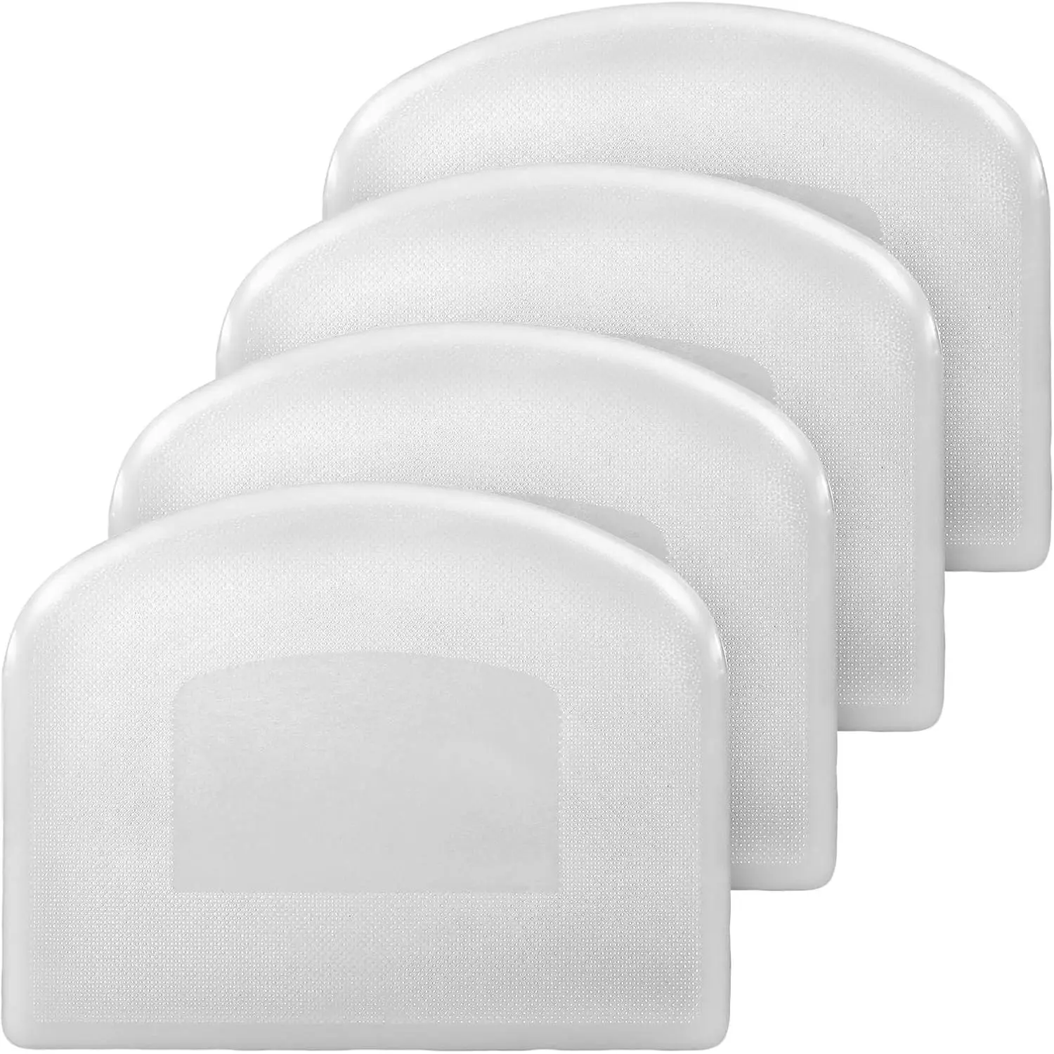 4 count Plastic Bench Scraper, White Flexible Bench Scraper -Safe Bread Scrapers Multipurpose Dough Scrapers for  Bread Doughs Cake Fondant