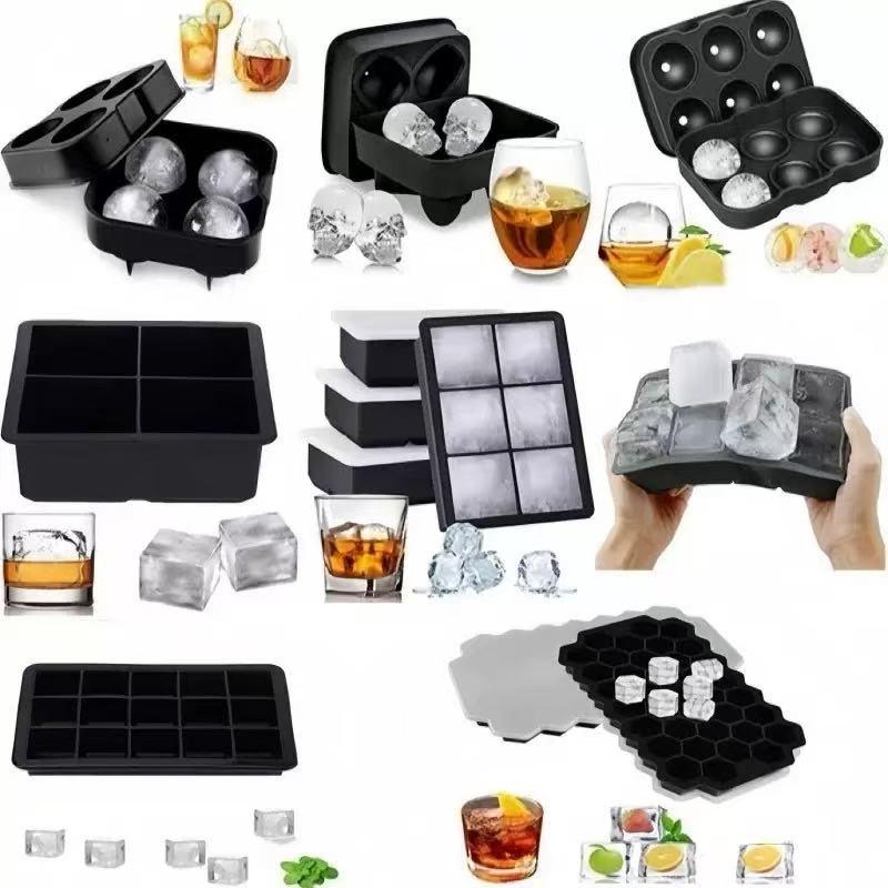 Food-grade silicone ice cube set, large ice ball whiskey mold, easy to remove and odorless, a magical tool for making home cocktails