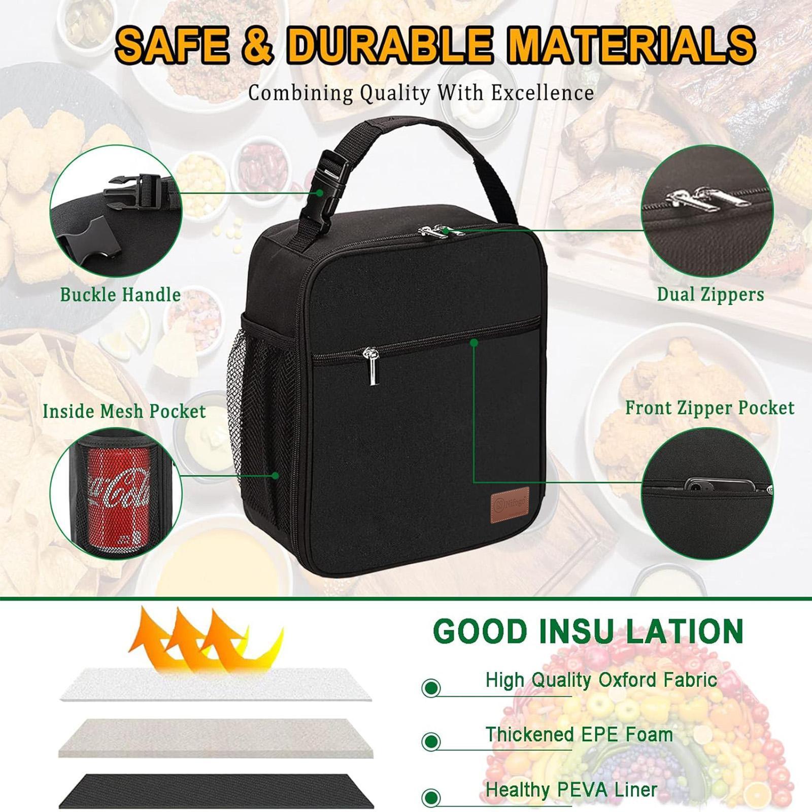 Lunch Box for Men - Reusable Lunch Bag Men Adult Women- Insulated Small LunchBox