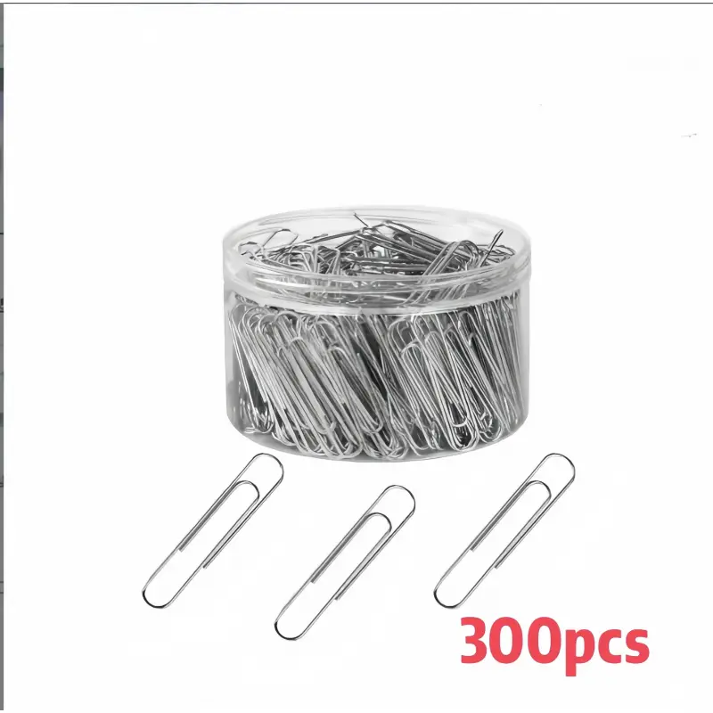 300pcs paper clip plastic package storage office stationery cartridge paper clip