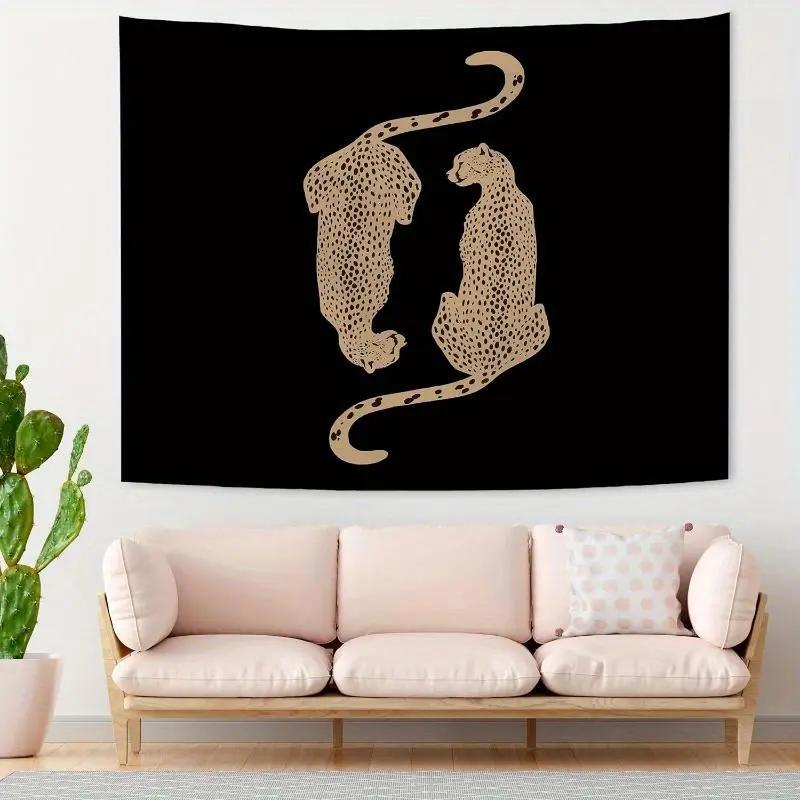 Flair Hub Black Panther Leopard Print Tapestry Y2K Leopard Print tapestry is suitable for bedrooms, living rooms, dormitories, girls' rooms, wall decor flags