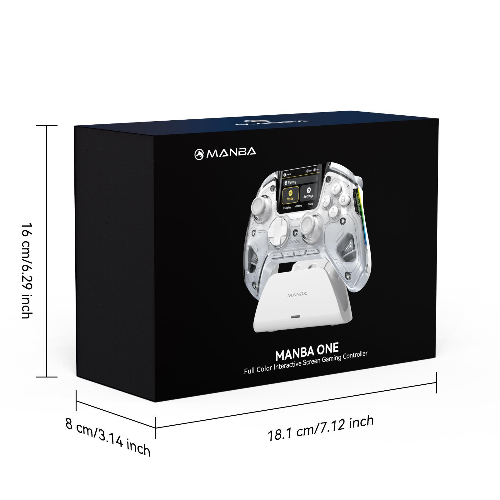 FIEHDUW NO DRIFT ManbaOne Interactive Screen Gaming Controller for Console, PC/Switch/iOS/Android/Steam Deck, Hall Effect Stick & Trigger(Not Compatible with Xbox, PS5)