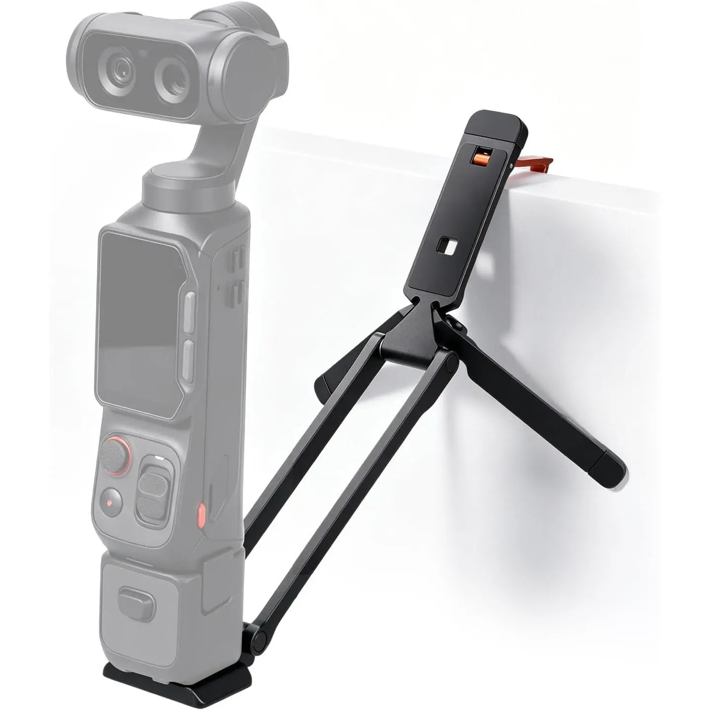 K&F CONCEPT 1/4" Screw Mantiscase Expansion Bracket Tripod| Mount with Magnetic Back & Folding Tripod Stand Compatible with Insta360 Luna Ultra/DJI Osmo Pocket 4 / Pocket 3/XTRA