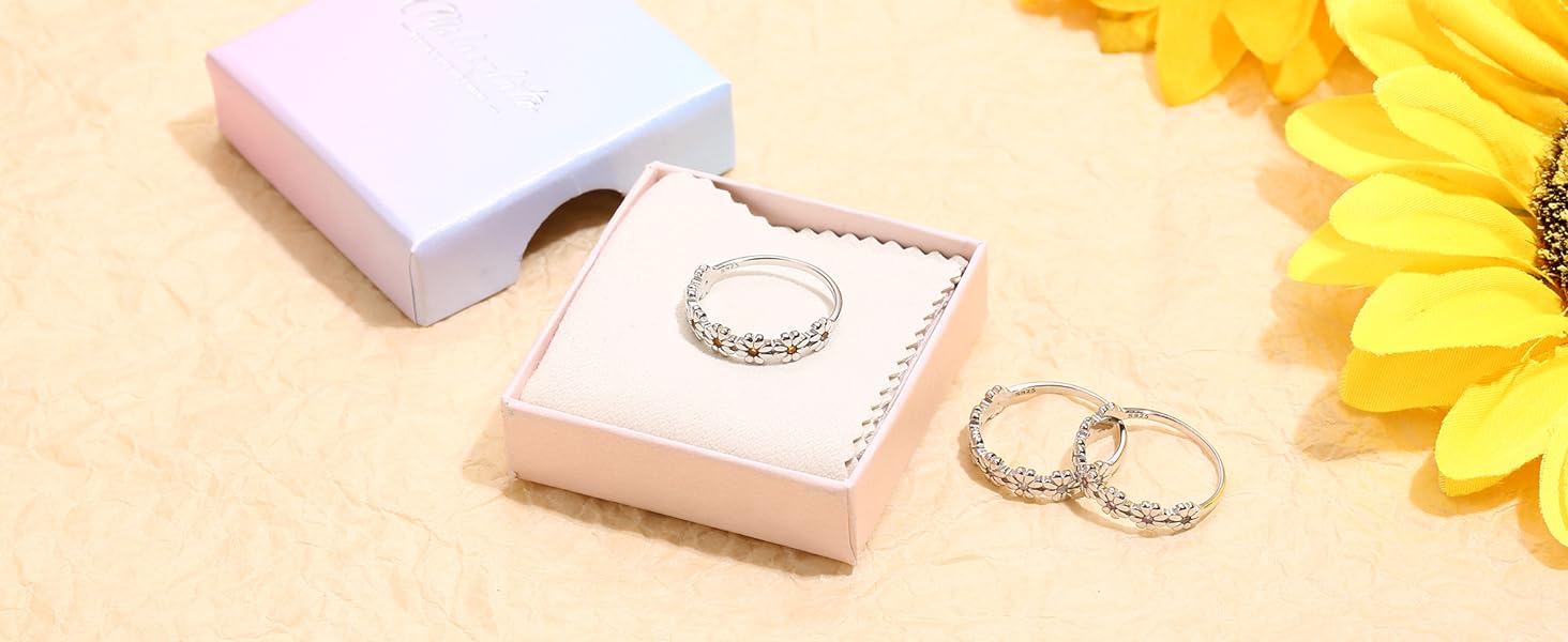 MILACOLATO 925 Sterling Silver Ring 18K Gold Plated Daisy Flower Ring Paved with Coloful Cubic Zirconia High Polished Comfort Fit Sunflower Stacking Statement Wedding Band Ring for Women MILACOLATO 925 Sterling Silver Ring 18K Gold Plated Daisy Flower Ring Paved with Coloful Cubic Zirconia High Polished Comfort Fit Sunflower Stacking Statement Wedding Band Ring for Women