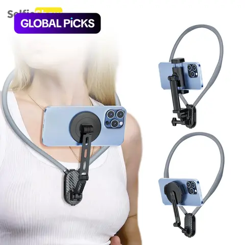 New Magnetic Neck Mount Phone Holder, Cellphone Holder, Universal POV Sports Shooting Bracket, Anti-Shake Chest Fixed Stand for Hands-Free Recording #GLOBAL PICKS