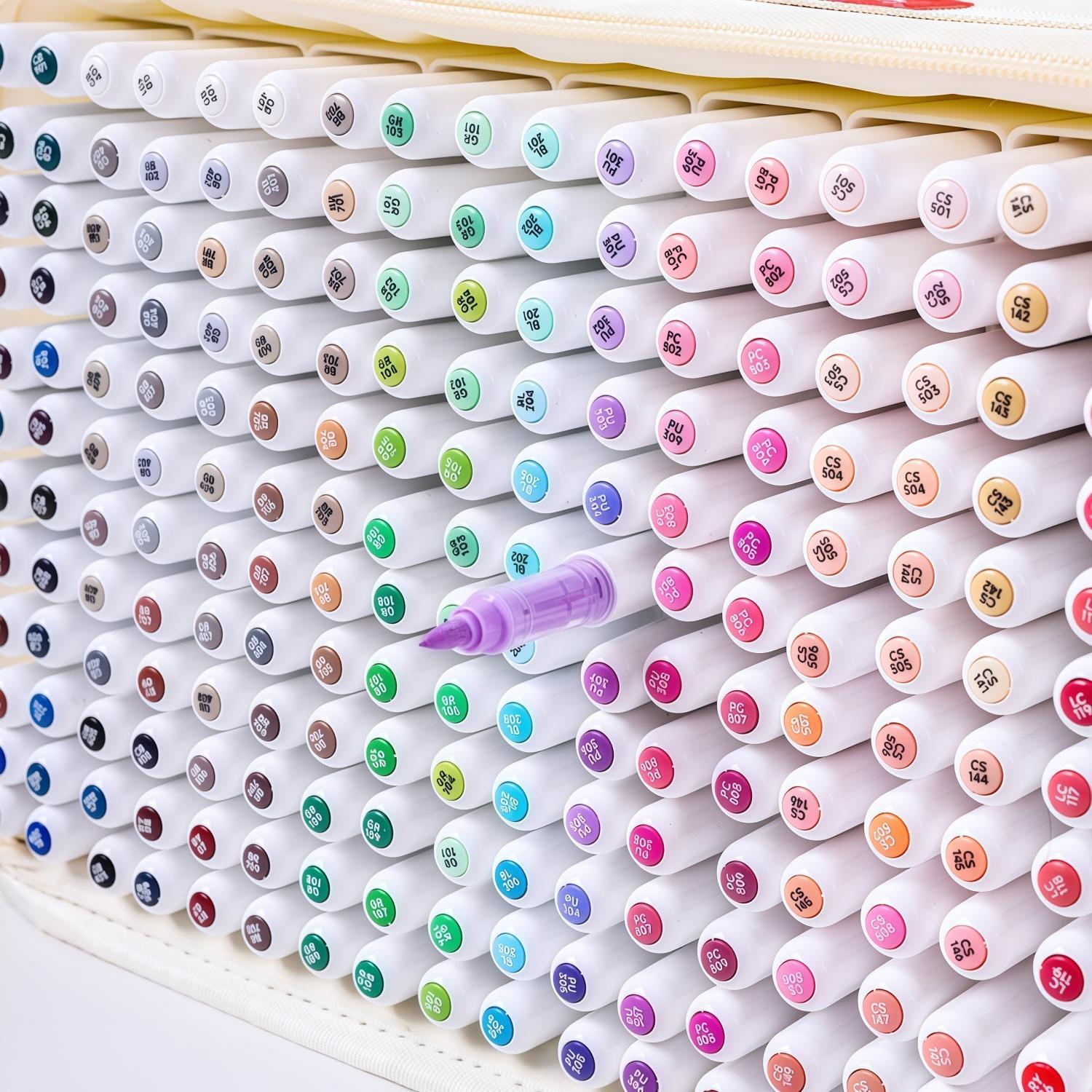 Acrylic Paint Marker Set, 24pcs/set Acrylic Paint Pen with Storage Base, Brush Tip Acrylic Paint Pen for Rock Painting, Ceramic, Wood, Canvas, Glass, Stone, Fabric, Art Supplies, Acrylic Marker Pens, Art Markers Set