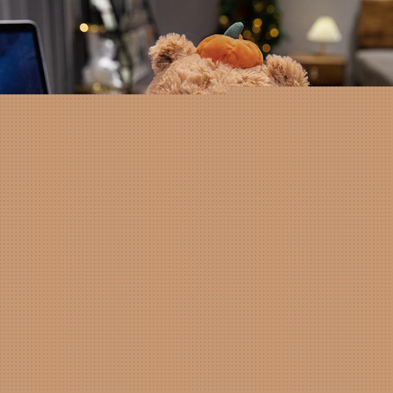 30cm Cute Creative Bear Pumpkin Wearing Suit Can Take Off Stuffed Lovely Bear Halloween Celebration Birthday Holiday Gift