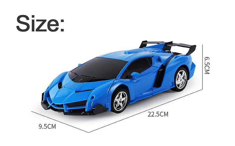 Kids Transforming RC Car Robot Sports Car 2 in 1 Deformation Toy with Remote Control for  Age 3+ 4-7 8-12 boy Robot with Remote Control Rechargeable Alloy Cyber-Truck Transformable Mini Forklift Dual-Tire Drift High-Speed LED Off-Road