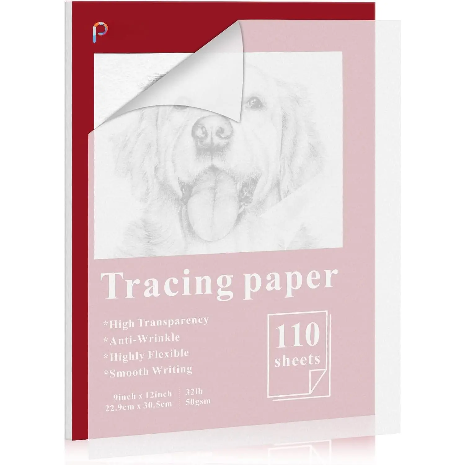 110 Sheets Tracing Paper for Drawing, 9”x12” Trace Paper, Translucent Vellum Paper Tracing Paper Pad, Tracing Pad for Sketching, Preliminary Drawing, Overlaying Images Tracing