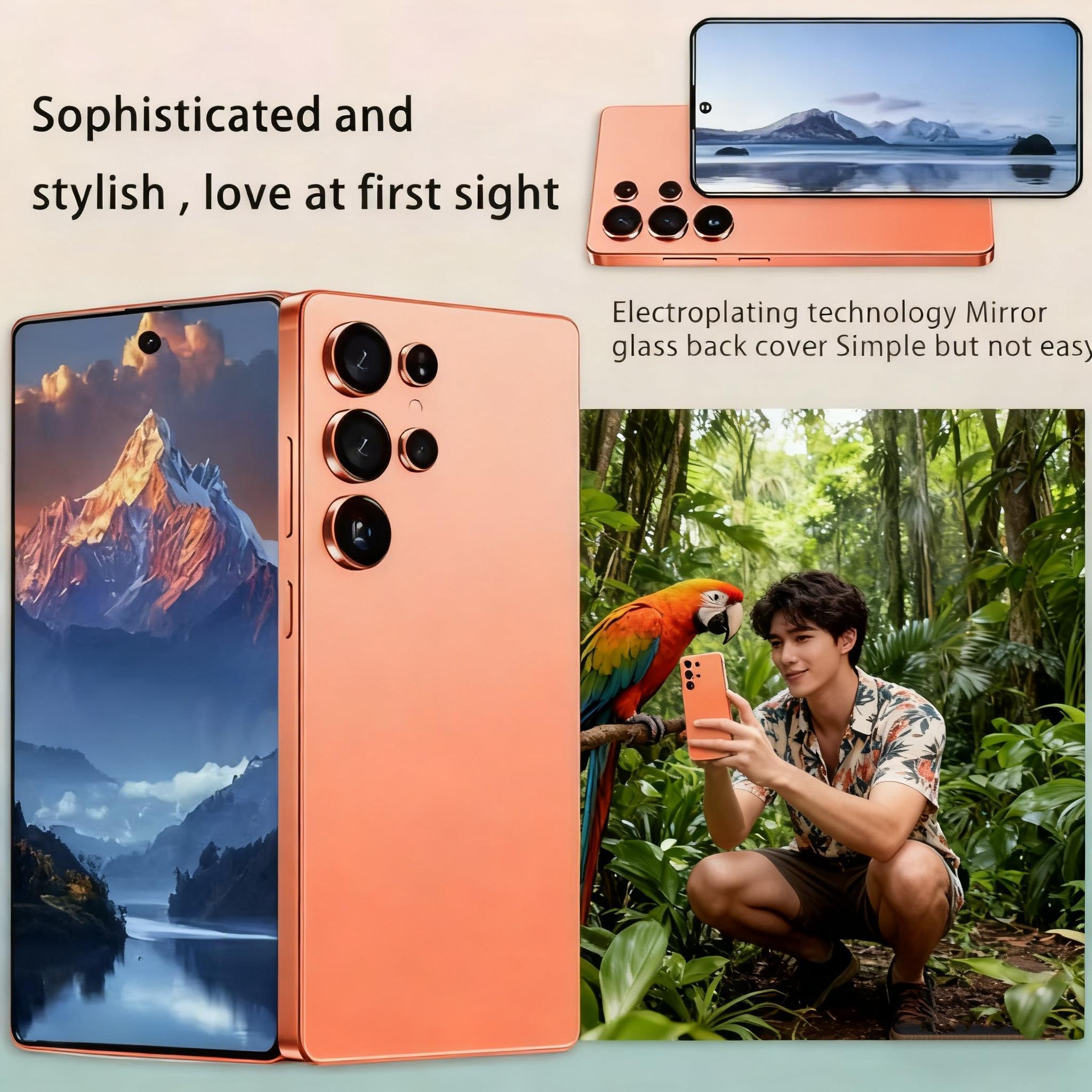 25 Ultra Unlocked SG Android 14 Smartphone 12GB+512GB,6.99 HD Display 68MP+108MPCam.7800mAh, Dual Card, Built in Pen. FaceUrlock, Case & Protector