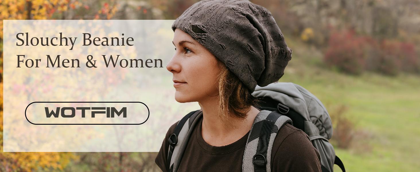 Slouchy Knit Beanie Hat for Women Men Chemo Hat Stretch Cancer Head Wraps Sleep Head Thin Cotton Skull Cap