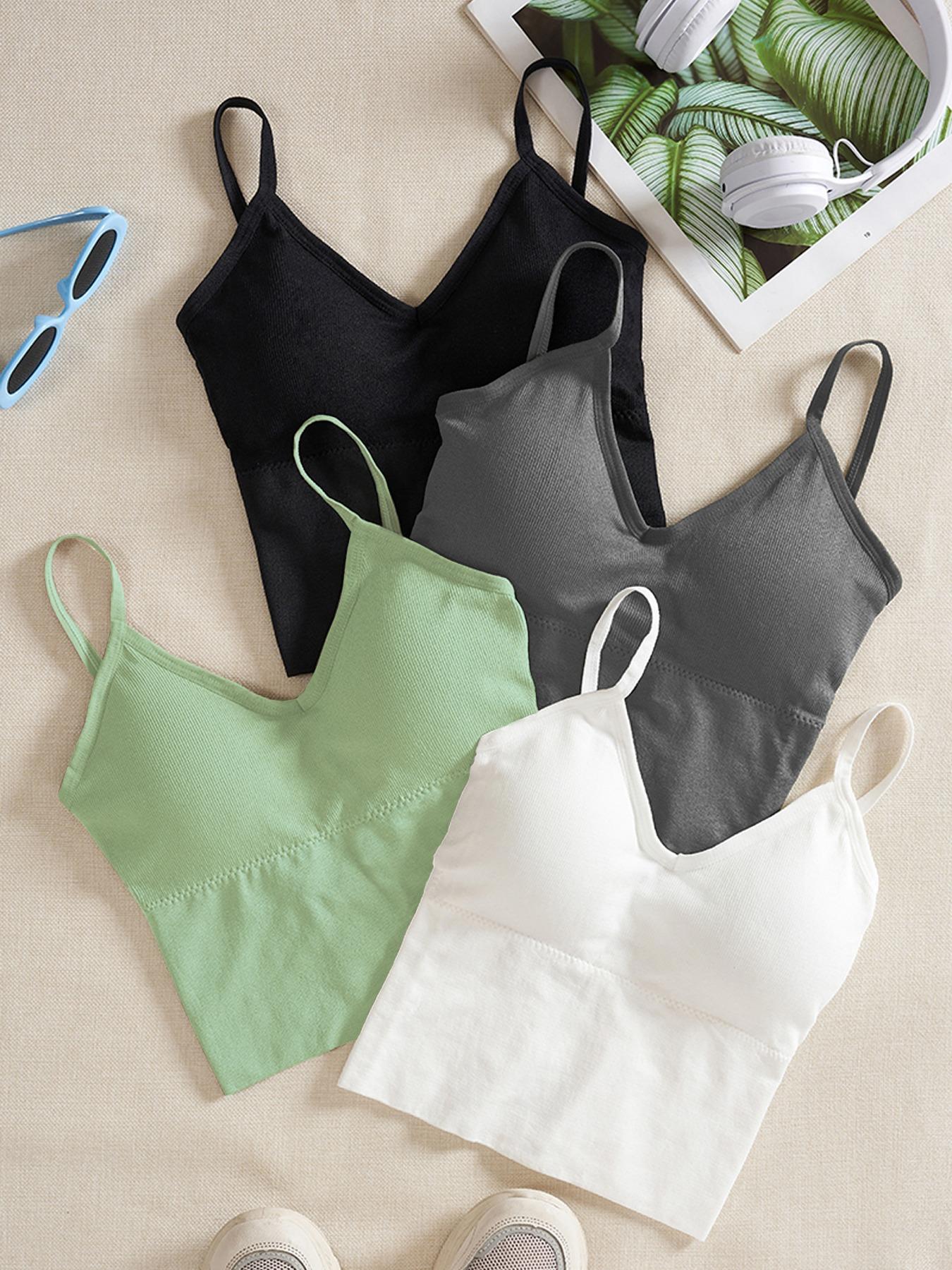 Women's Plain Criss Cross Backless Sports Bra, Casual Breathable Sports Top for Yoga Gym Workout, Women's Sport & Outdoor Clothing for All Seasons