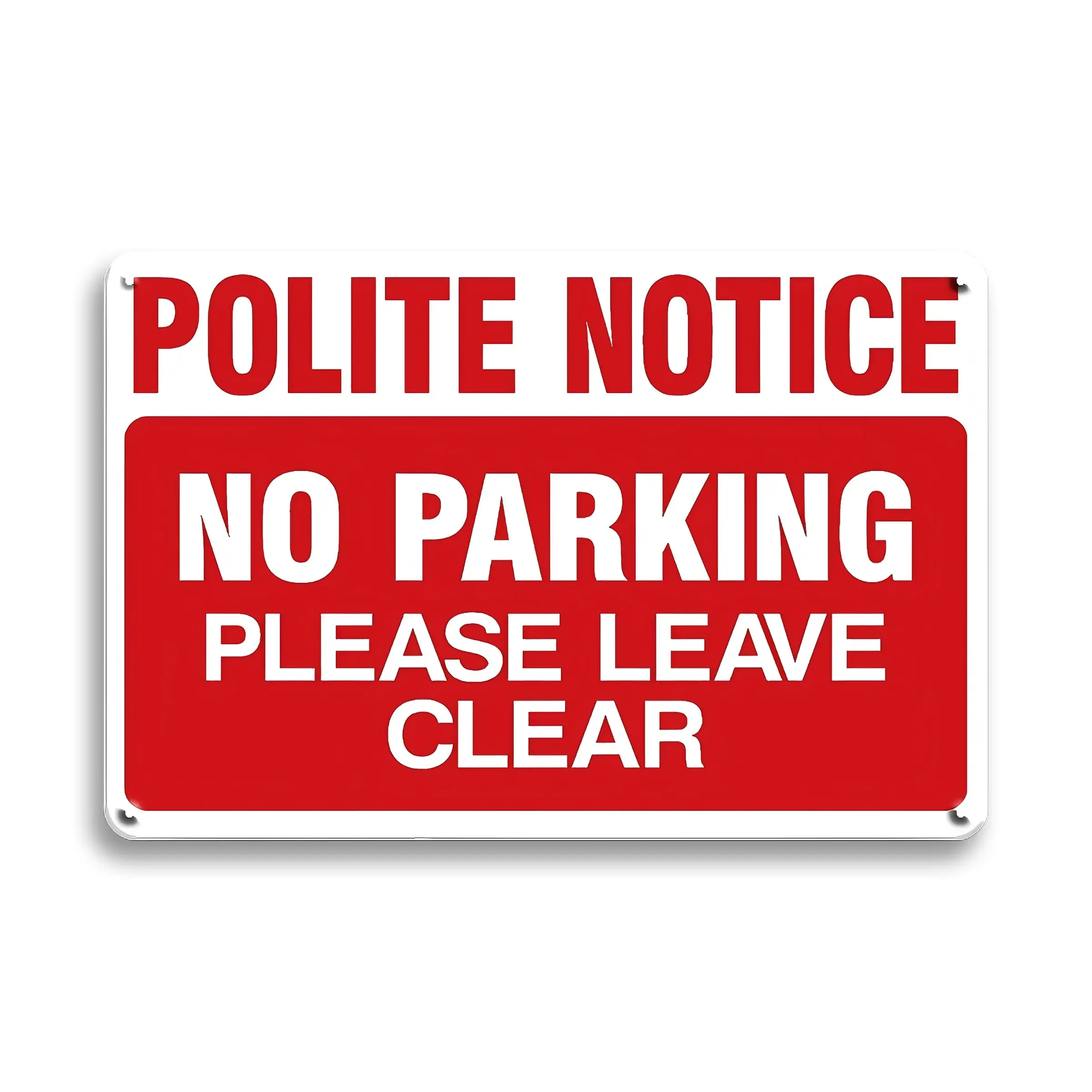 1 Piece Courtesy Notice Metal Tin Sign, No Parking Iron Plaque, Private Property, Parking, Driveway, Do Not Block Sticker Decoration, 8×12 Inch