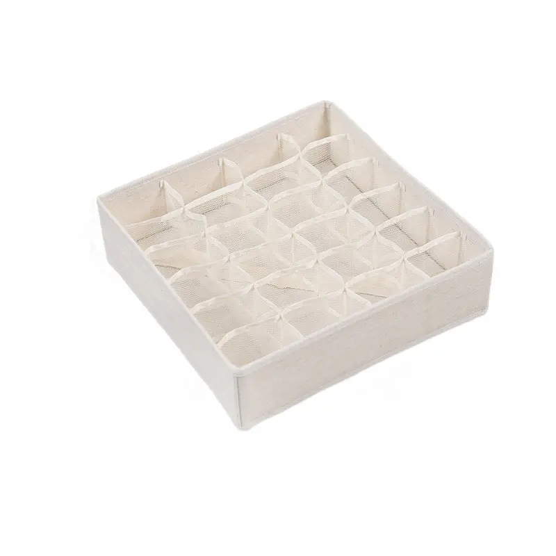 Foldable Lingerie Storage Box, Bra and Panty Organizer, Sock Holder, 7-Compartment, 16-Compartment, 24-Compartment, Space-Saving Design