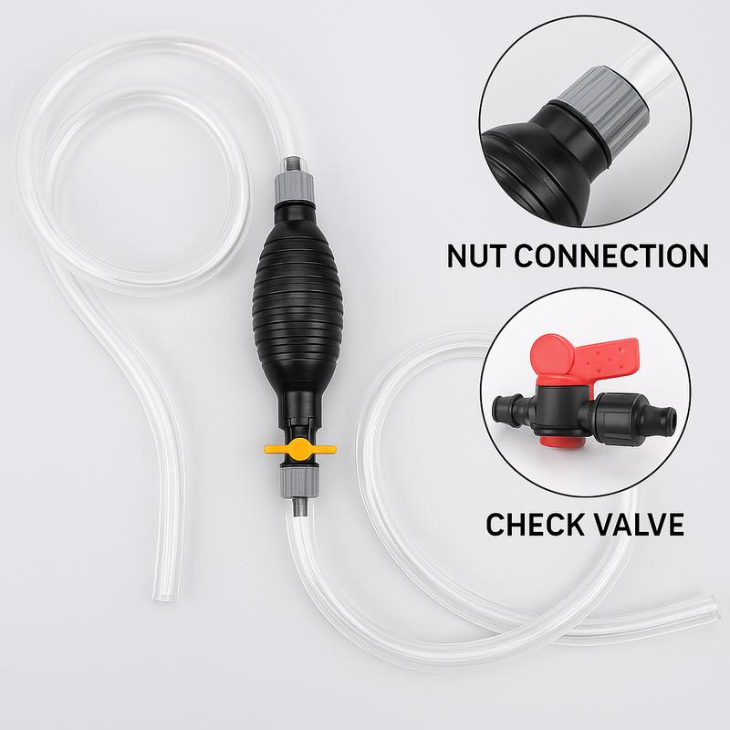 2-in-1 Manual Oil Pump, Dual-Flow Hand Siphon with Upgraded On/Off Shut-Off Valve for Fast, Controlled Fuel or Water Transfer, Portable Pump for Cars, Boats, Lawn Equipment, RVs and Emergency Use 2-in-1 Manual Oil Pump, Dual-Flow Hand Siphon with Upgraded On/Off Shut-Off Valve for Fast, Controlled Fuel or Water Transfer, Portable Pump for Cars, Boats, Lawn Equipment, RVs and Emergency Use