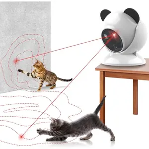 Automatic Interactive Laser Cat Toy - Auto-Rotating Play Device for Small Indoor Cats, Kittens