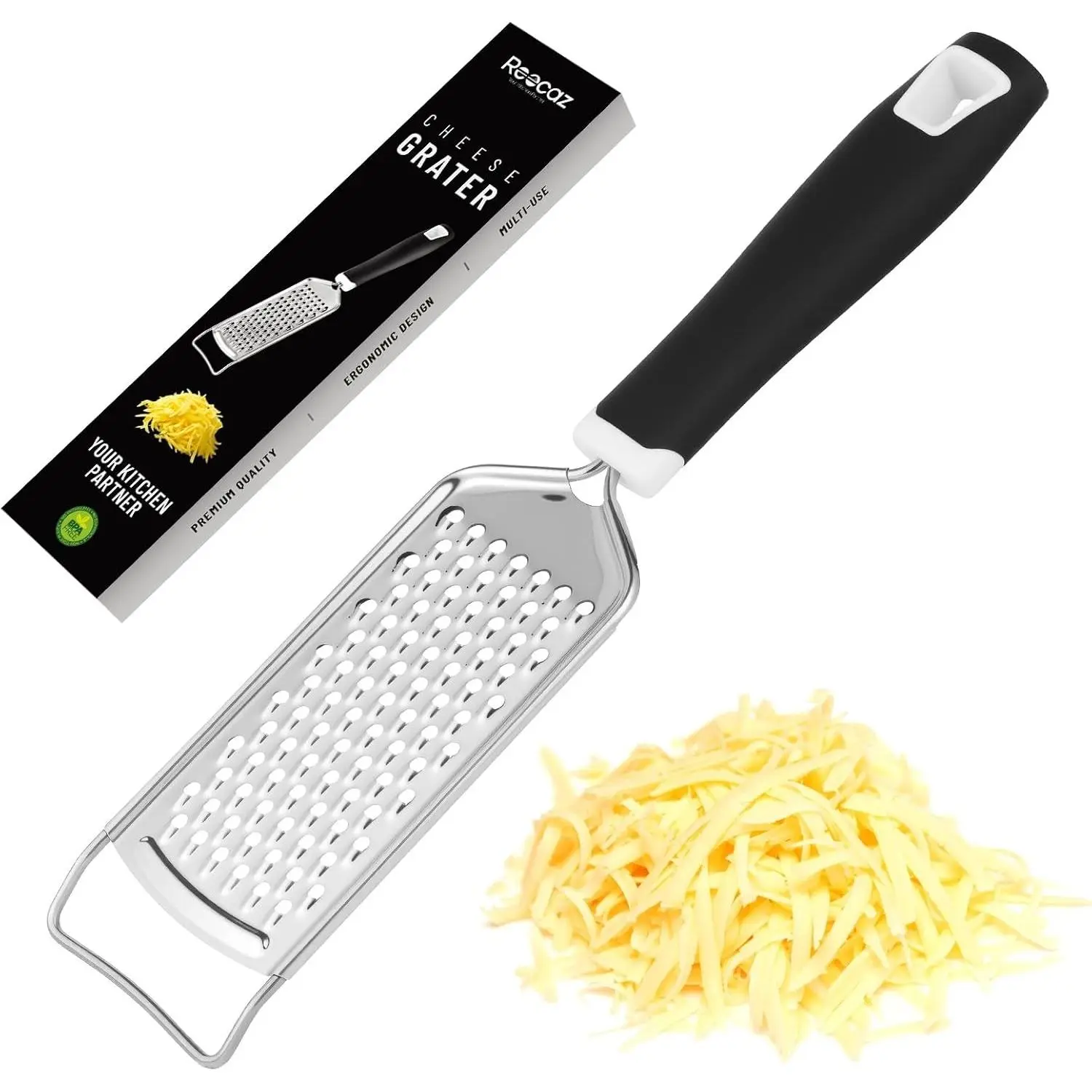 Handheld Cheese Grater & Shredder – Stainless Steel, Rust-Proof