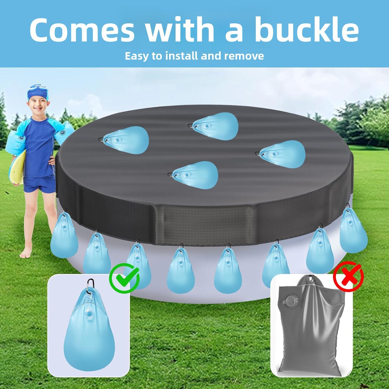 Outdoor winter swimming pool cover hanging bag wall bag waterproof water bag load-bearing pool artifact water drop cover bag