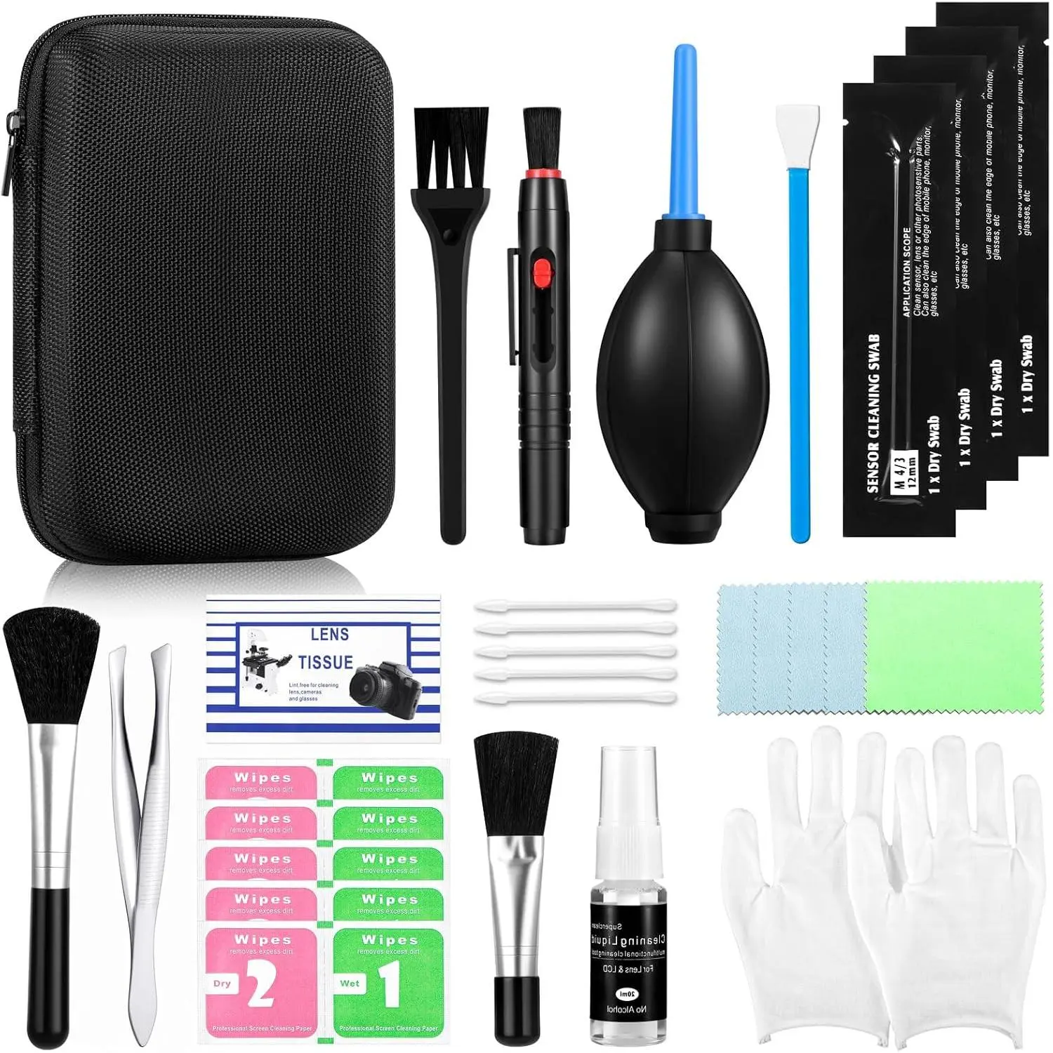 Camera Cleaning Kit for DSLR & Mirrorless Cameras - Camera Accessories Lens, Sensor & Camera Lens Cleaning Kit,  Photographer Gifts, Accessories Sensor Cleaning kit