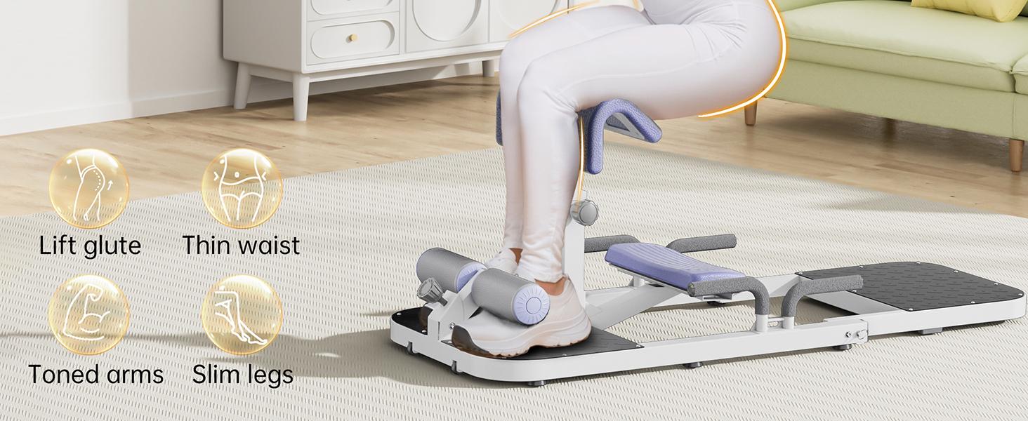 Hip Thrust & Squat Machine for Home – Multi-Function Glute Builder, Leg & Core Strengthening Equipment – Adjustable Sissy Squat, Hip Thrusts, Squat Assist Machine for Home Gym