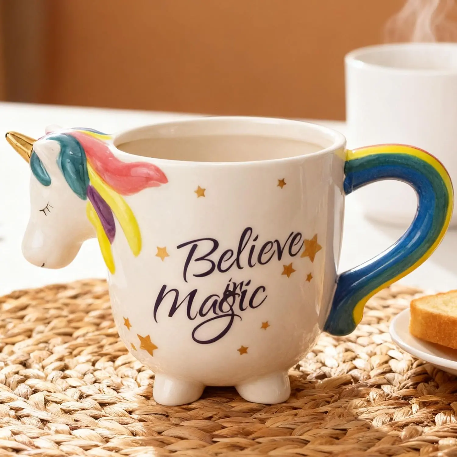 Unicorn Mug  for Woman Large 500ml Kawaii   Mug Sweet Ceramic  Cups Porcelain Coffee Cup Unicorns Decor Cups Unicorn  Coffee Mugs Birthday Gifts for Women Girl