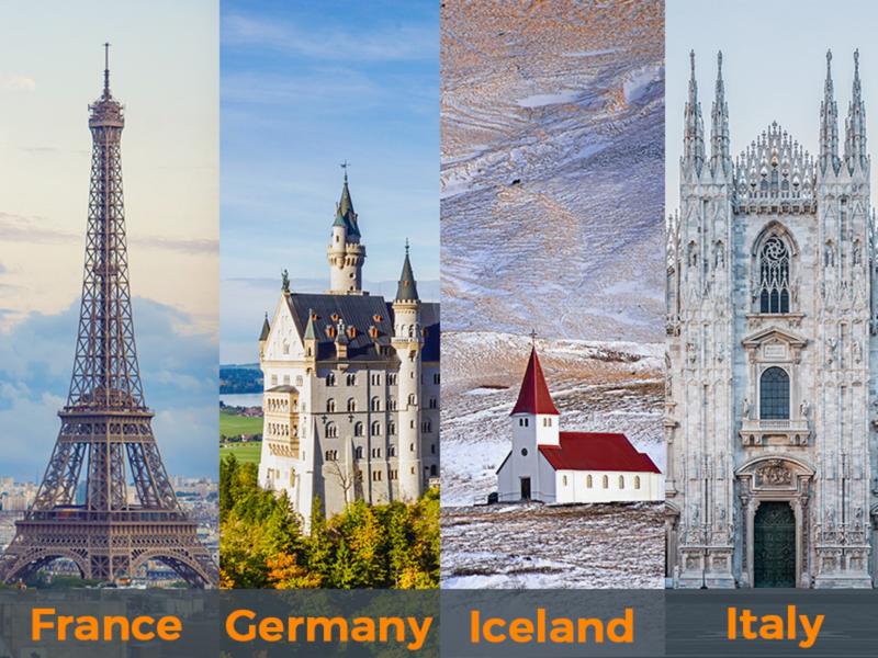 F-APT21  FEuropean Travel Plug Adapter Converter, International Power Plug Converter with 2 USB, Type C Outlet Adaptor Charger for US to Most of Europe EU Iceland Spain Italy France Germany