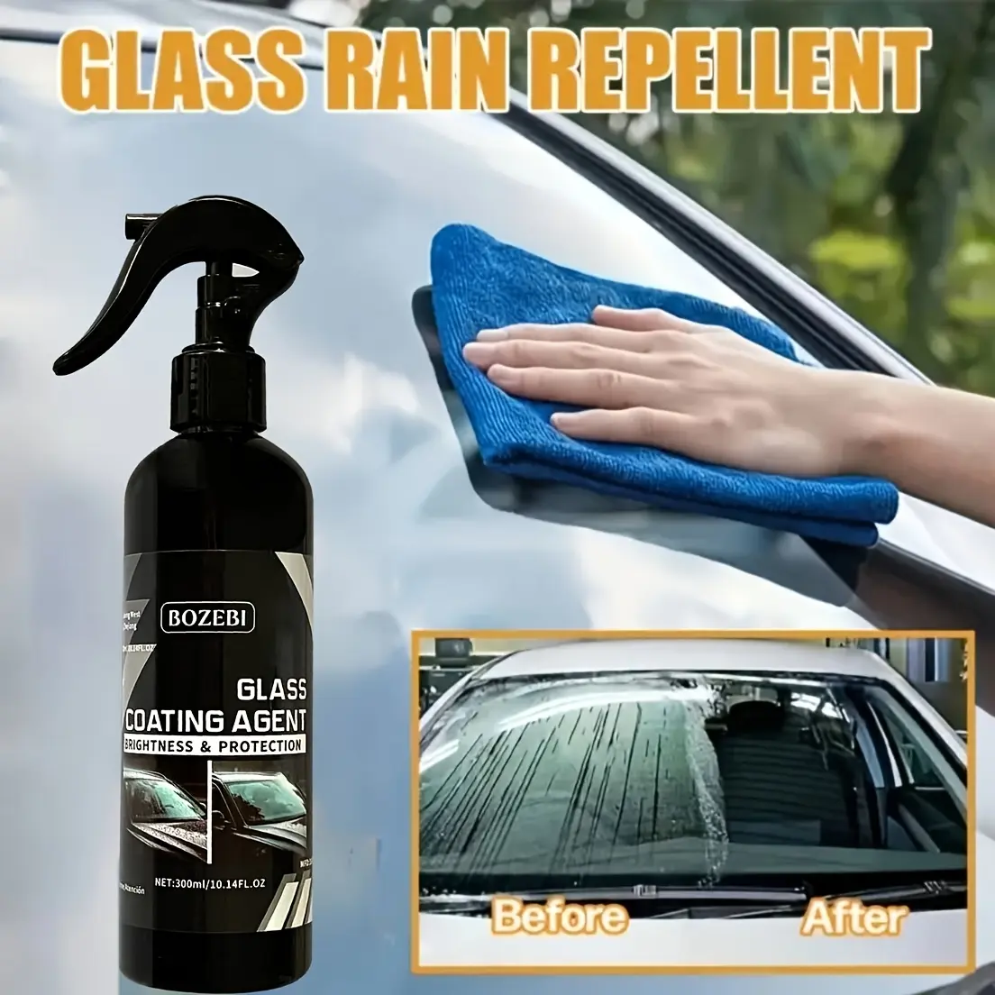 Car Nano Ceramic Coating Spray: -300ML| Universal Fit| Effortless Spray to Protect Paint, Glass & Stainless Steel