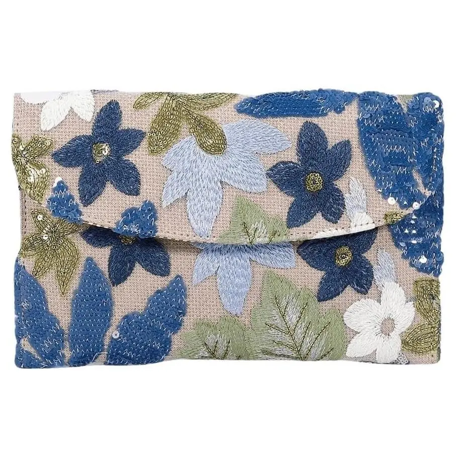 Women's Floral Embroidery Sequin Beaded Evening Clutch Bag 2026 Party PurseGift