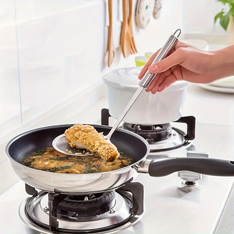 Hot Pot Skimmer- Stainless Steel Fine Mesh Strainer Skimming Grease and Foam, Long Handle Wire Mesh Strainer, Kitchen, Kitchen Supplies