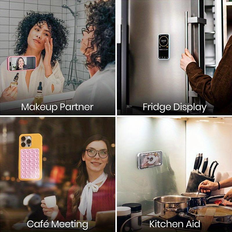 Double-Sided Silicone Suction Cup Phone Case Mount, Hands-Free Strong-Grip Holder for Selfies and Videos, Vacuum Phone Stand Accessory #TOP PICKS