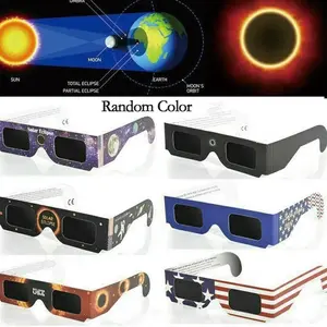 1/5/10pcs Paper Solar Eclipse Glasses Anti-uv Viewing Glasses Safe Shades Observation Solar Glasses Protect Eyes Random Color
