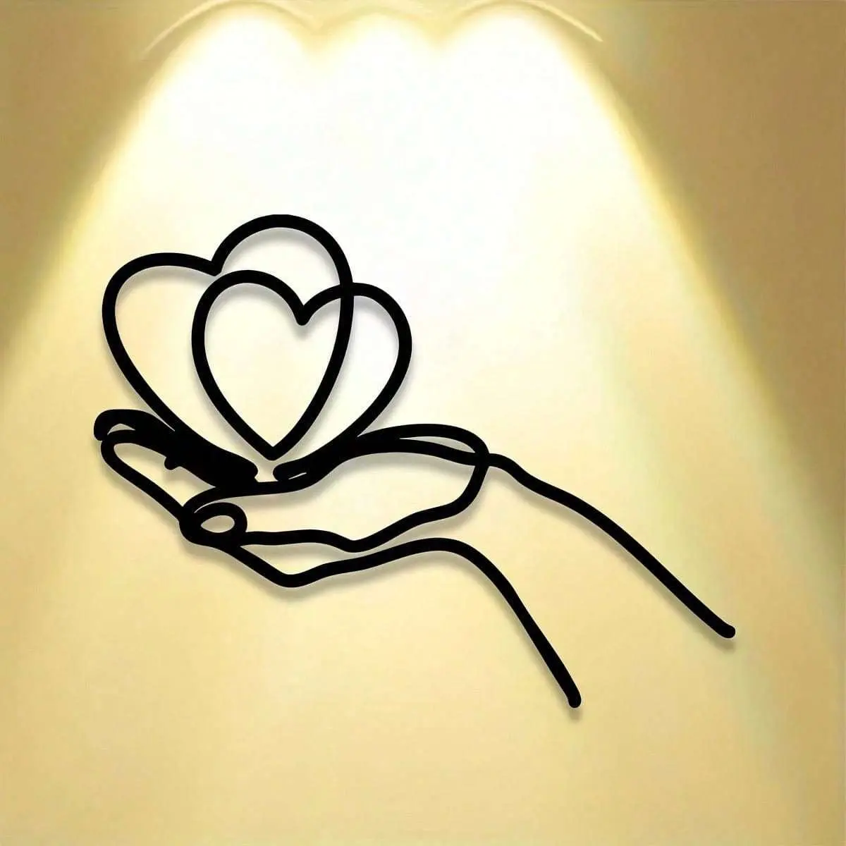 1pc LOVE Metal Art Wall Decor (15.75×12.09 Inches) | Heart-Shaped Metal Sculpture for Couples | Indoor/Outdoor Decor for Home, Courtyard & Balcony | Ideal Housewarming/Birthday Gift with Waterproof, Rust-Proof Durability.Wall Halloween Christmas