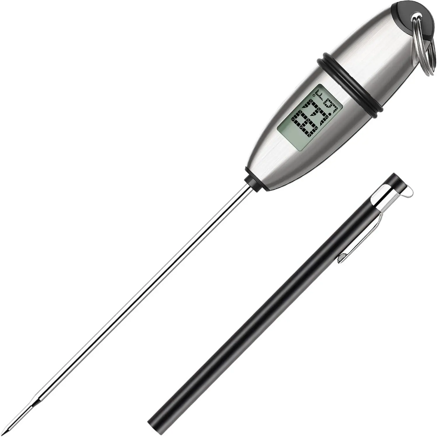 TempSwift 1 Sec Digital  Thermometer for Kitchen Cooking | Meat Thermometer Digital, 5.3 inches Super Long Probe, Bread Baking Sourdough Liquids Candy Making Accessories