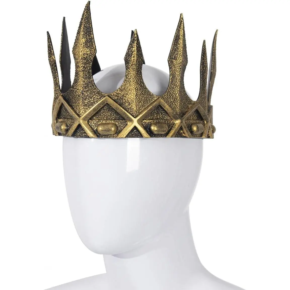 Adjustable Medieval King Crown for Adults, Royal King & Ancient Prince Crown for Halloween Cosplay(Gift)