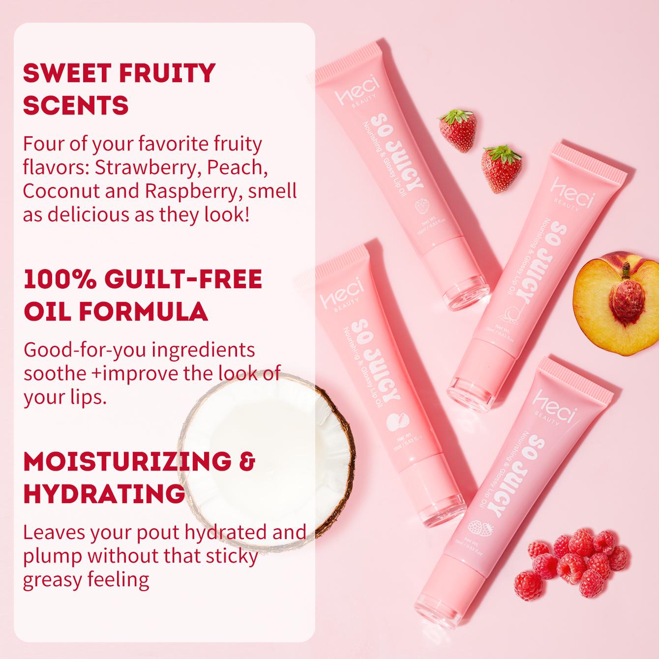 Moisturizing Lip Oil, Lip Treatment, 1 Count No-sticky Gloss Lip Balm, Fruit Flavored Lip Oil For Dry Lip's Moisturizing Hydrating And Nourishing, Christmas Gift