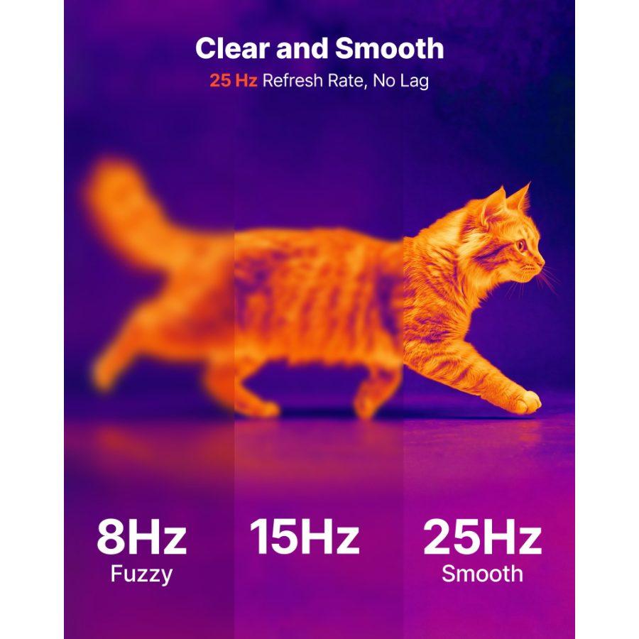 VEVOR Thermal Imaging Camera for Android, 512x 384 TISR Super Resolution, 25HZ Refresh Rate Infrared Thermal Imager for Smartphone Tablet, 256x 192 IR Resolution, -4F to 1022F 15 Color Palettes