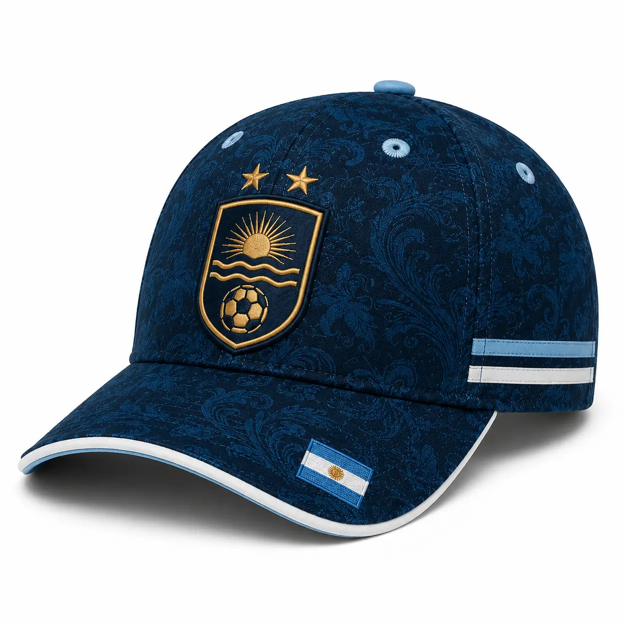 Unisex Argentina-Inspired Embroidered Navy Baseball Cap - Soccer Fan Hat for Game Day & Streetwear, Sooners Baseball, Stylish Golf, Nets Fan, Raptor Printed, Official Soccer Accessory, Summer Classic