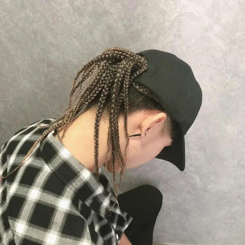 Hip-Hop Punk Baseball Cap with Braided Dreadlock Wig Adjustable Snapback High-Temperature Fiber Black Brown 35.05cm 44.96cm for Motorcycle Style Urban Fashion Hip-Hop Punk Baseball Cap with Braided Dreadlock Wig Adjustable Snapback High-Temperature Fiber Black Brown 35.05cm 44.96cm for Motorcycle Style Urban Fashion