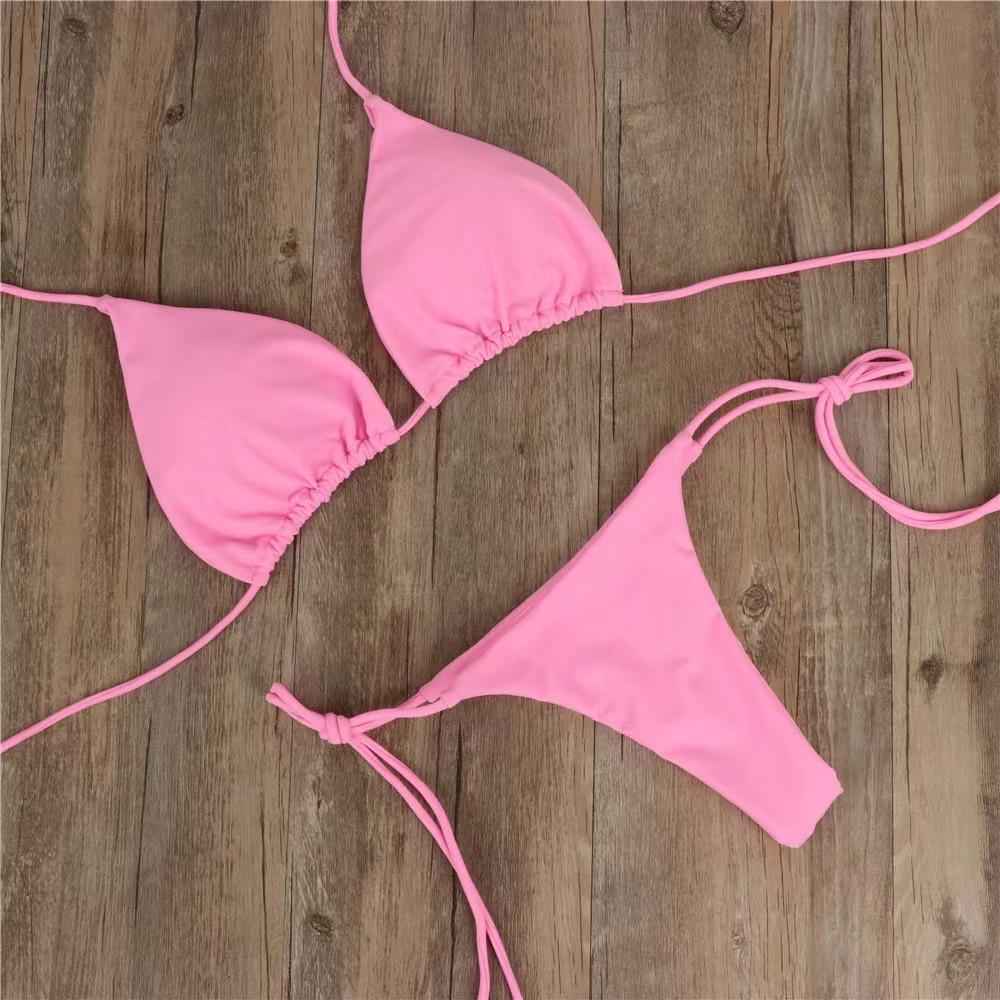 Women’s Sexy Lace-Up Bikini - 3-Piece Adjustable Push-Up Swimsuit