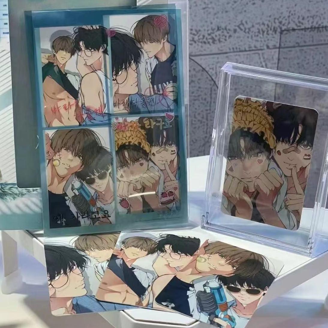 4 Pcs/set Korean Manga Lomo Card Chan Il‌,Ha Na‌,Hyun‌ Characters 3 Inches Small Cards Photocard Fans Collection Cosplay Gift