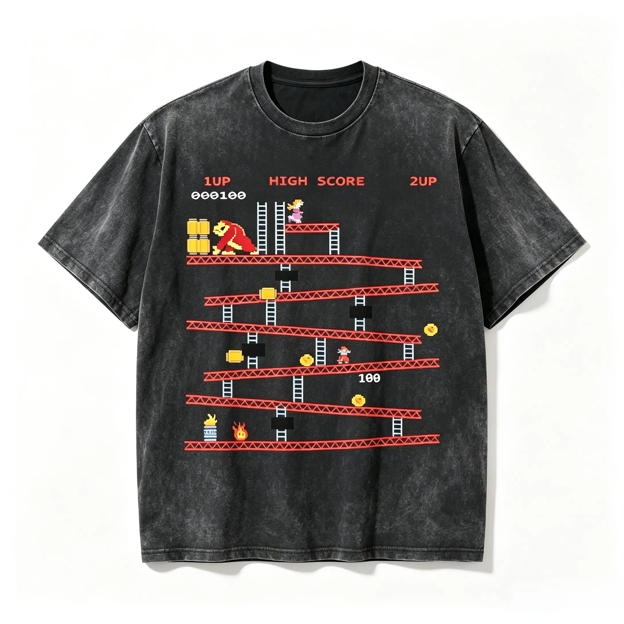 Retro Arcade Video Game Console Vintage Gaming Viral Gamer Graphic Crew Neck Short Sleeve Soft 100 Percent Cotton Oversized Unisex Mens Womens Casual Street Game Night Holiday Trendy Statement Fashion Gift Tee Top