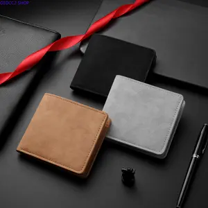 Men's Slim Soft Leather Wallet - Minimalist Bifold Short Purse with Multi-Card Holder, Ultra-Thin Casual Wallet, Perfect Father's Day Gift for Him