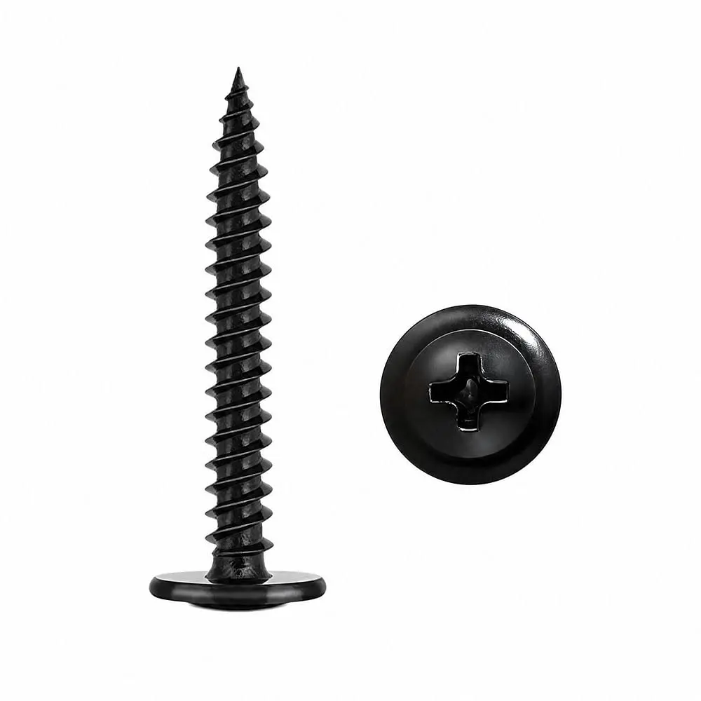 90 count #8x1-1/4 Black Truss  Self Tapping Screws - Phillips  Truss   Screws for Furniture, Woodworking, Appliances & Metal Fastening