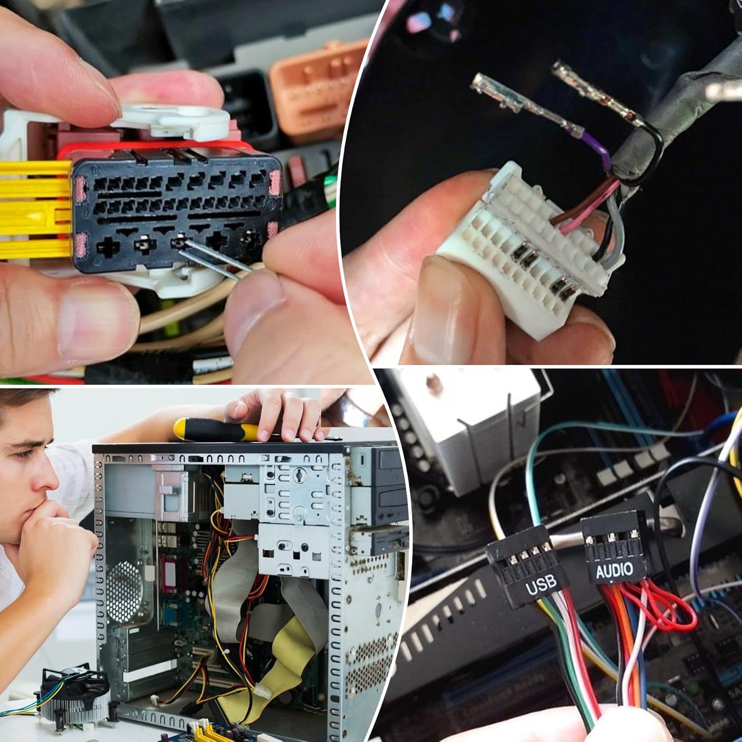 45 Pcs Wire Terminal Release Tool Terminal Removal Tool Kit Depinning Tool Electrical Connector Pin Removal Tool Kit Pin Extractor Tool Set