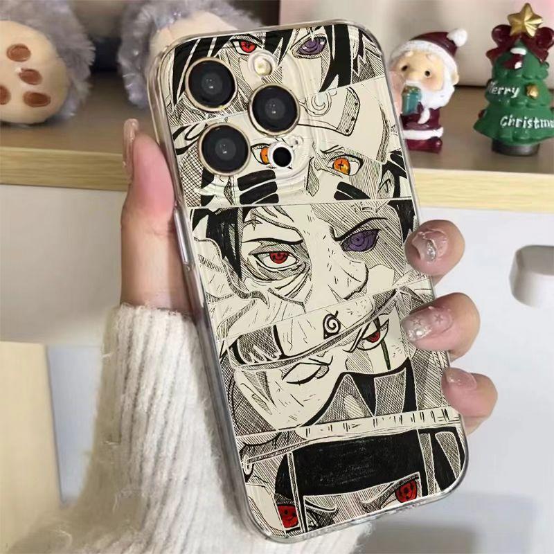 Kakashi Sasuke Phone Case for iPhone 16 15 14 13 12 11 17 Pro Max Plus mini Air Anime Itachi Naruto Obito Soft Cover
