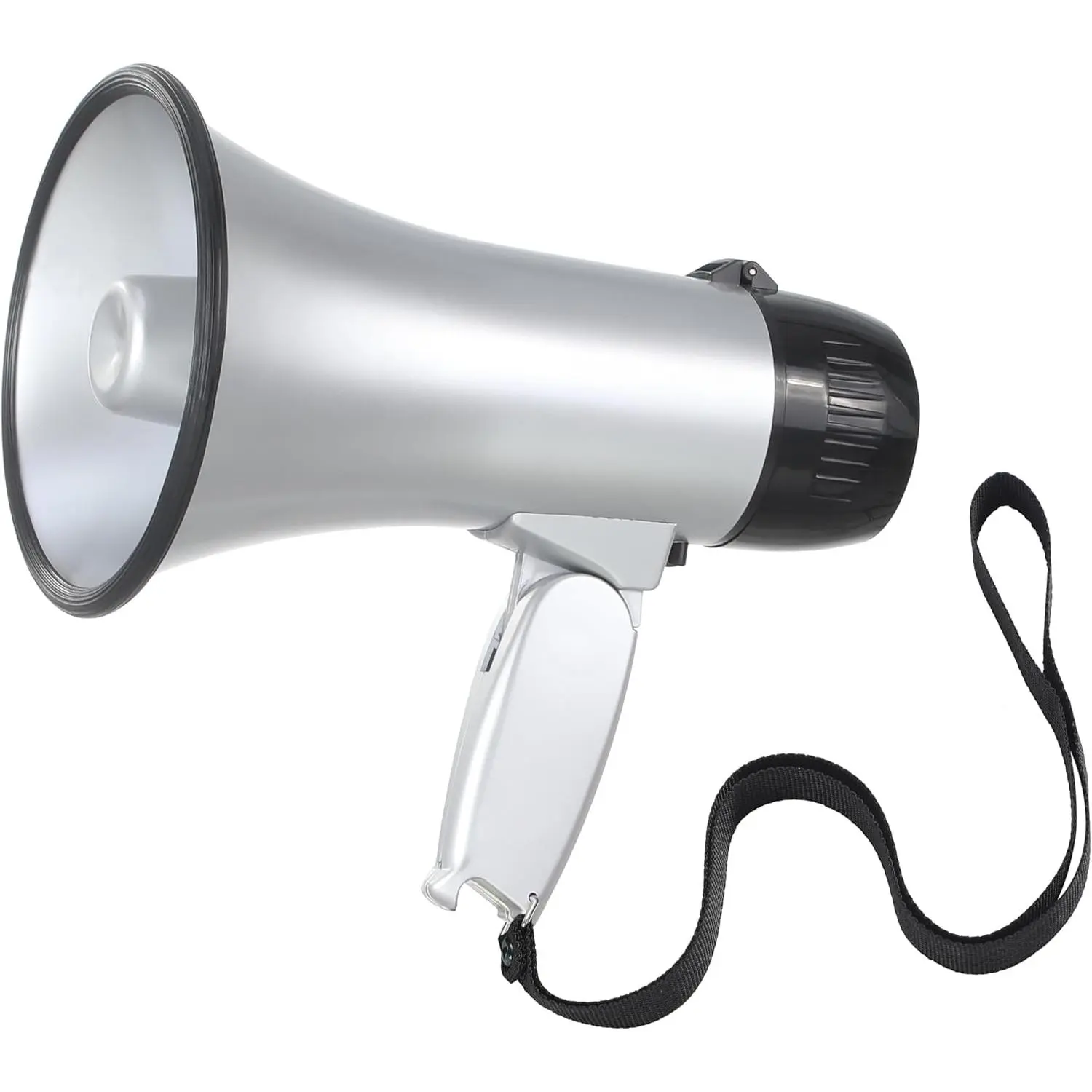 Bullhorn with Speaker, Microphone, Siren, 240-Second Recording and Volume Control for Outdoor Events and Crowd Management
