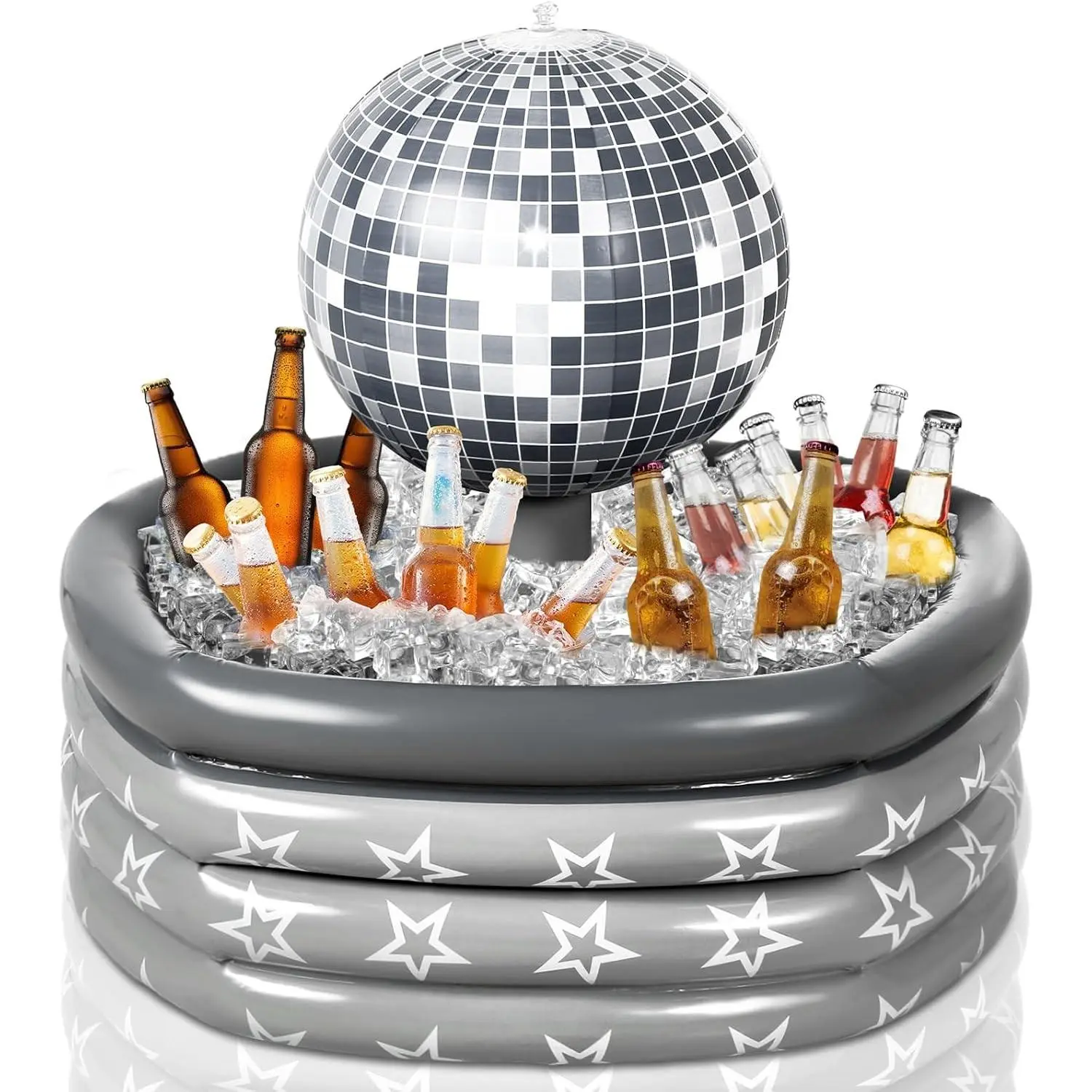 Disco Ball Inflatable Cooler, PVC Drink Bucket